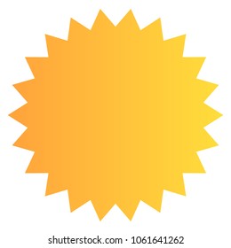 Starburst, badge shape, element. Empty starburst, sunburst