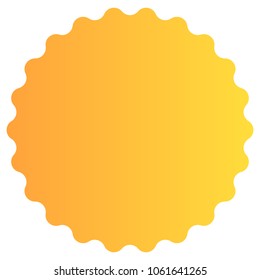 Starburst, badge shape, element. Empty starburst, sunburst