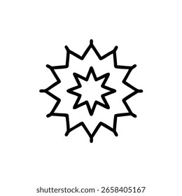 Icono de explosión de explosión de explosión estelar en forma