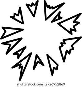 Estrelas em quadrinhos com raios