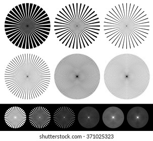 Starburst, Converging Lines Element Set.