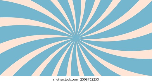 Starburst design. Sunburst texture. Abstract background with line rays. Retro groovy  banner. Isolated Vector illustration.
