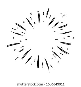 Starburst doodle, sun burst sunshine. Radiating from the center of thin beams. 