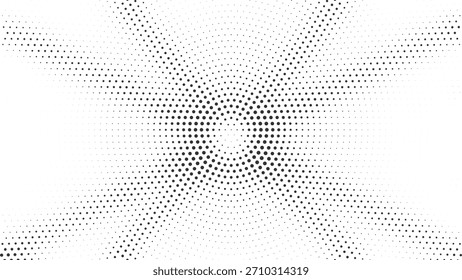 Tela de fundo abstrata do vetor de meio-tom do padrão de ponto de explosão