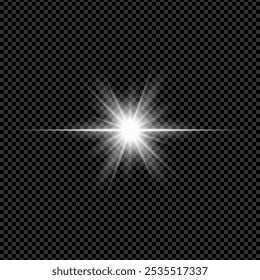 Starburst effect with black background
