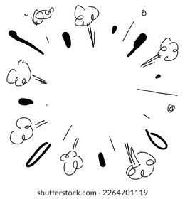 starburst effect in doodle stlye