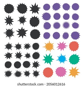 Explosión estelar de cómica forma vector. Burbujas del auge del habla