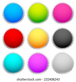 Starburst / flash shapes (in 9 color)
