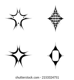 Starburst-flat-Symbol einzeln auf weißem Hintergrund