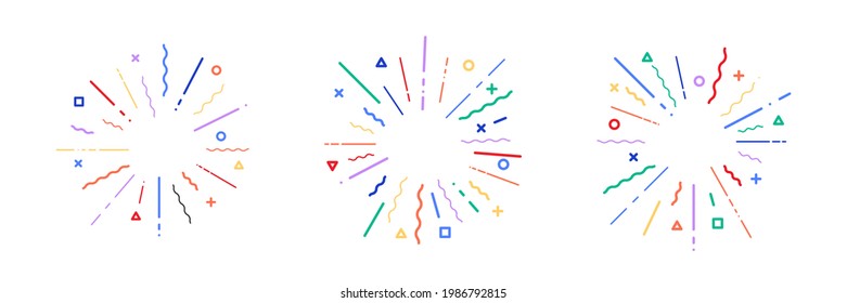 starburst geometric modern explosion vector illustration. colorful sunburst on white background. isolatedcolor star burst radial