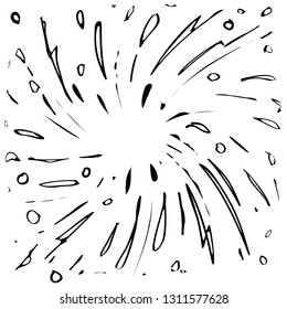 starburst hand drawn element vector