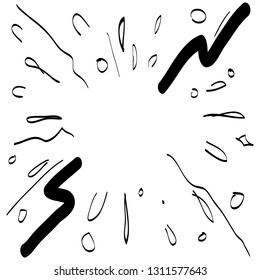 starburst hand drawn element vector