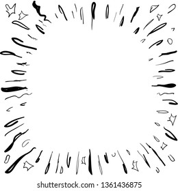 starburst hand drawn element vector