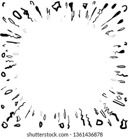 starburst hand drawn element vector