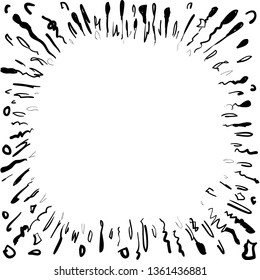 starburst hand drawn element vector