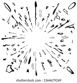 starburst hand drawn element vector