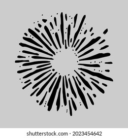 starburst hand drawn, vector illustration.