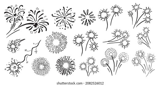 starburst hand drawn, vector illustration.