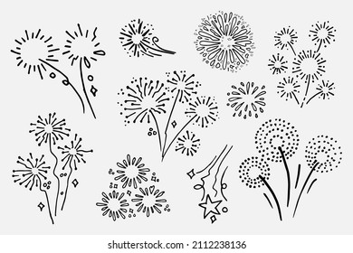 starburst hand drawn, vector illustration.