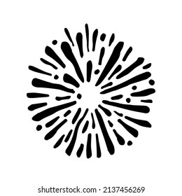starburst hand drawn, vector illustration.