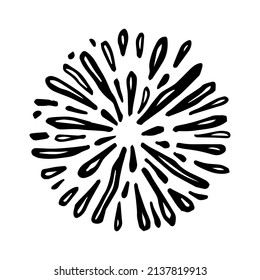 starburst hand drawn, vector illustration.