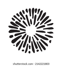 starburst hand drawn, vector illustration.