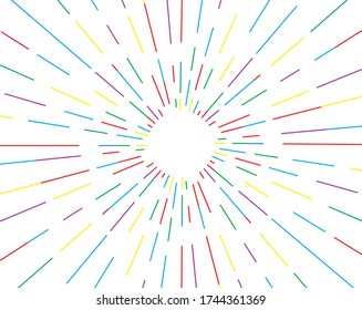 starburst hand drawn, vintage radial burst