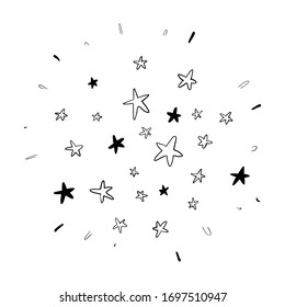 starburst hand drawn white background