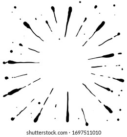 starburst hand drawn white background