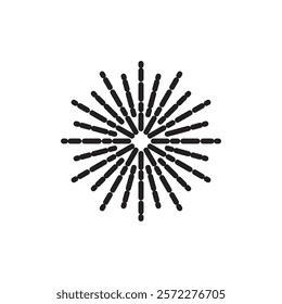 Starburst Icon Flat vector set outline