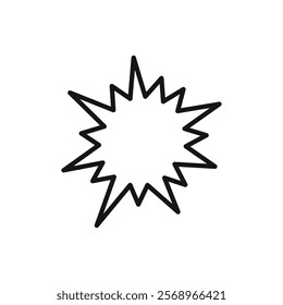 Starburst Icon Isolated flat vector in outline