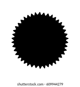 Starburst icon. Sunburst badges. Vector illustration. Simple flat style black on white geometric label 