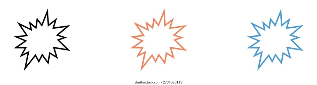 Starburst icon vector. explosion speech bubble symbol. vector illustration.