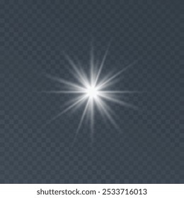 Starburst. Isolated star. Vector star. Twinkling star. Sparkle.