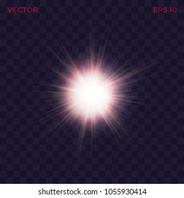 starburst light effect, vector