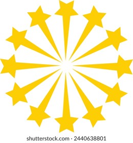 Starburst new year firework vector illustration