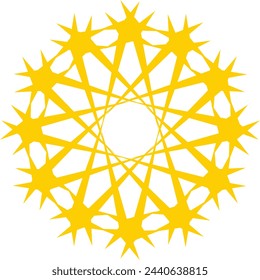 Starburst año nuevo fuegos artificiales ilustración vectorial