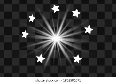 starburst on a transparent background