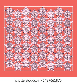 El "Patrón de Pétalo Estrellado" combina una estrella central con pétalos radiantes, mezclando geometría y encanto. Su versatilidad a través de textiles, gráficos digitales y decoración lo convierte en un atemporal y cautivador