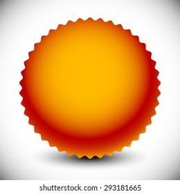 Starburst, price flash shape isolated on white with radial gradient fill.