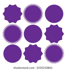 Starburst promo black sticker shape vector sale splash. Starburst round badge promo sticker