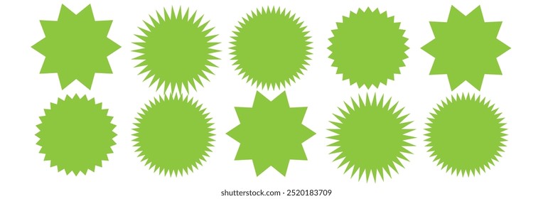 Starburst promo  sticker shape vector sale splash. Starburst round badge promo sticker