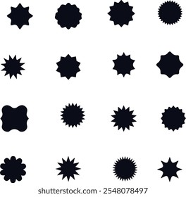 Starburst sale sticker icons. Sunburst labels and badges. Sale labels. vector design