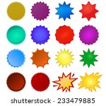 Starburst seals set, bursting stars, glass star shapes and promotional stickers. Colorful vector collection (eps10) you can simply change color and size