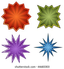 El Starburst está aislado en un fondo blanco.