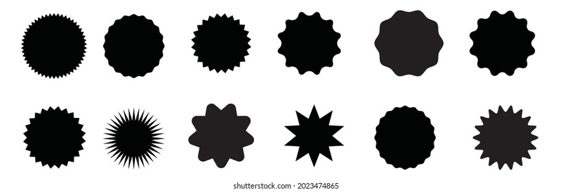 Starburst set. Sale sticker, price tag, quality mark. Stickers solated on white background