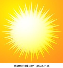 Starburst shape. Abstract explosion, blast shape. Vector illustration.