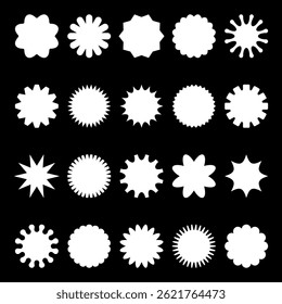 Projeto de conjunto de coleção de formas Starburst