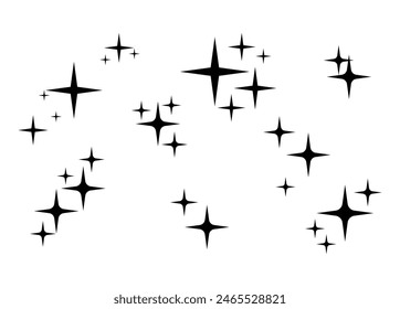 starburst shape effect decoration doodle collection vector illustration