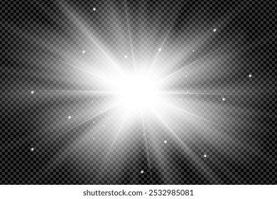 Una explosión de estrellas en el cielo de fondo 